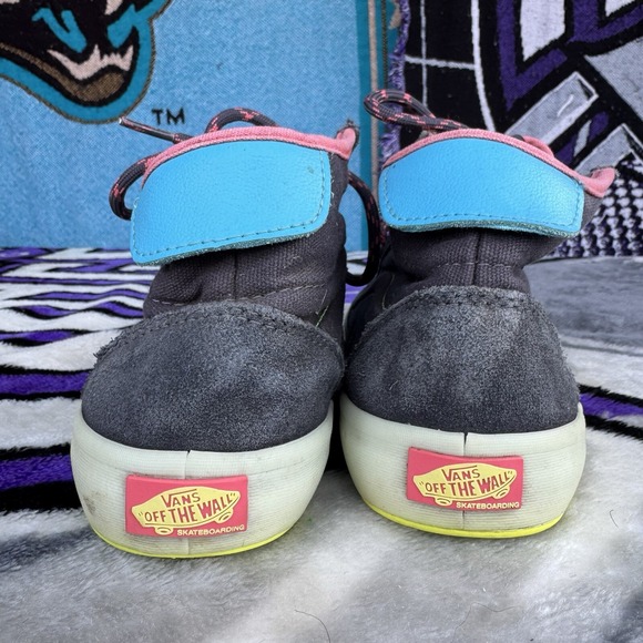 Size 8.5 - VANS The Lizzie Shoe Suede Canvas Sneakers Gray‎ Multi Skate - Picture 5 of 10